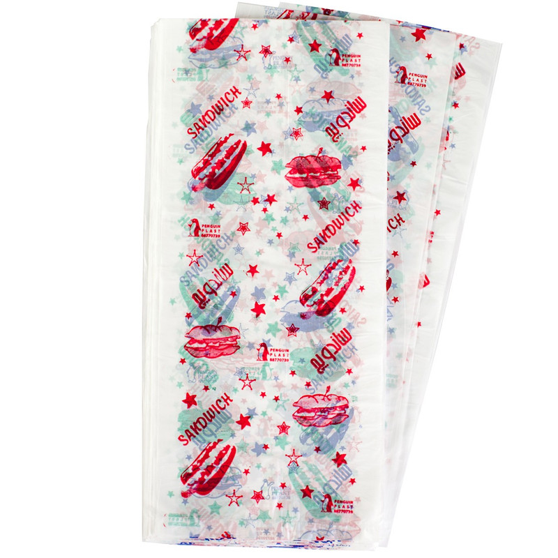 پاکت یکبار مصرف ساندویچ پنگوئن - بسته 100 عددی