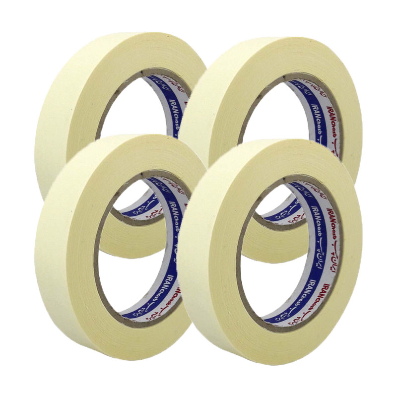 چسب کاغذی ایران چسب مدل IC2.5 عرض 2.5 سانتی متر بسته 4 عددی