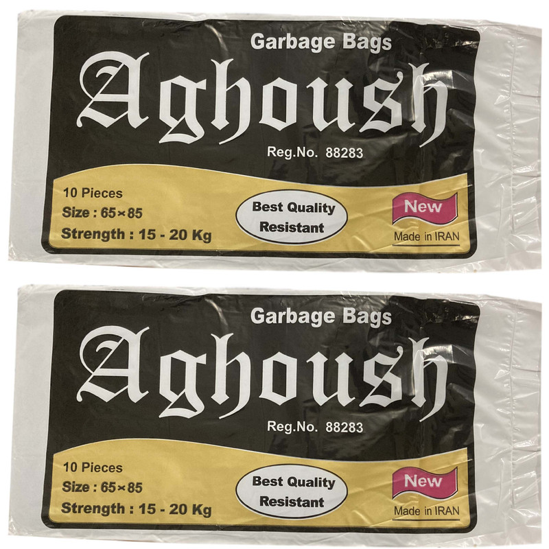 کیسه زباله آغوش مدل ضخیم 6585 دو بسته 10 عددی