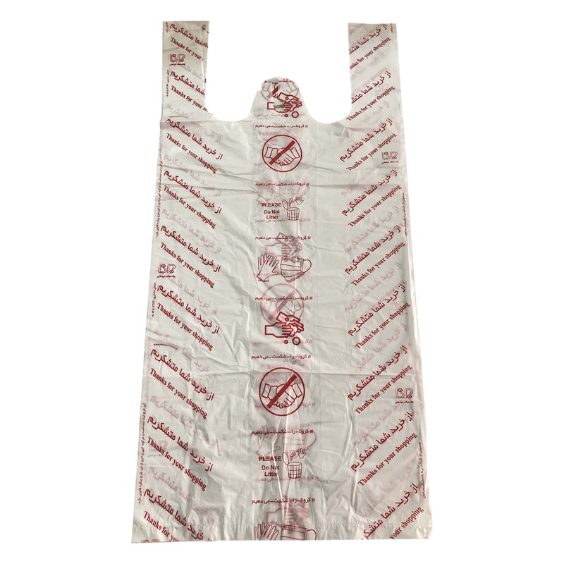 کیسه خرید مدل چاپ دار 65.55 بسته 50 عددی