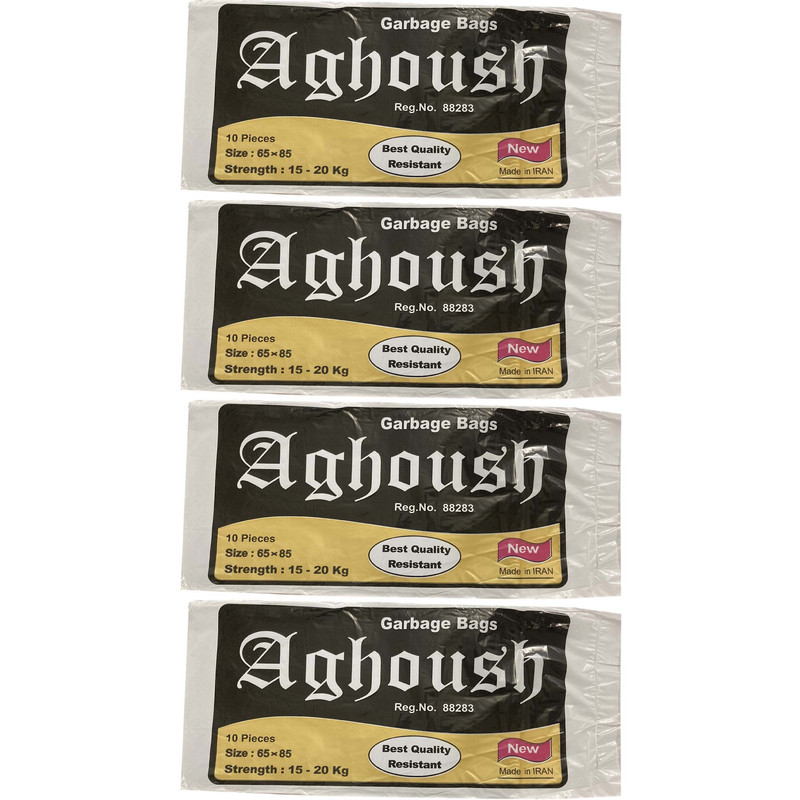 کیسه زباله آغوش مدل ضخیم 6585 چهار بسته 10 عددی