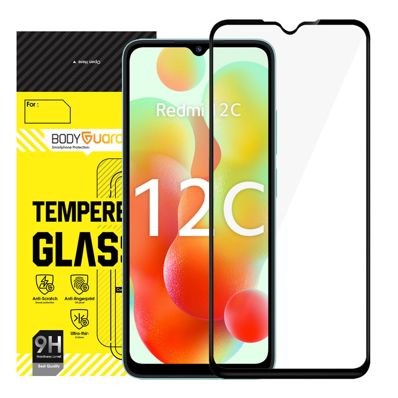 محافظ صفحه نمایش شیشه ای بادیگارد مدل FX مناسب برای گوشی موبایل شیائومی Redmi 12C