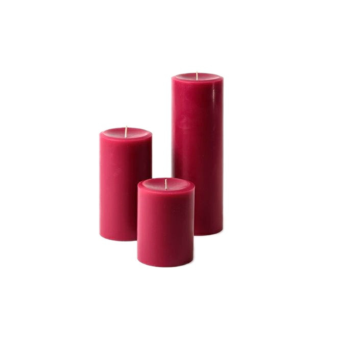 شمع دست ساز مدل استوانه ای مجموعه 3 عددی