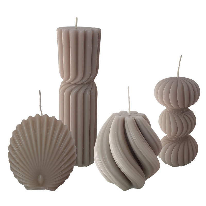 شمع دست ساز تزیینی مدل 4SM مجموعه 4 عددی