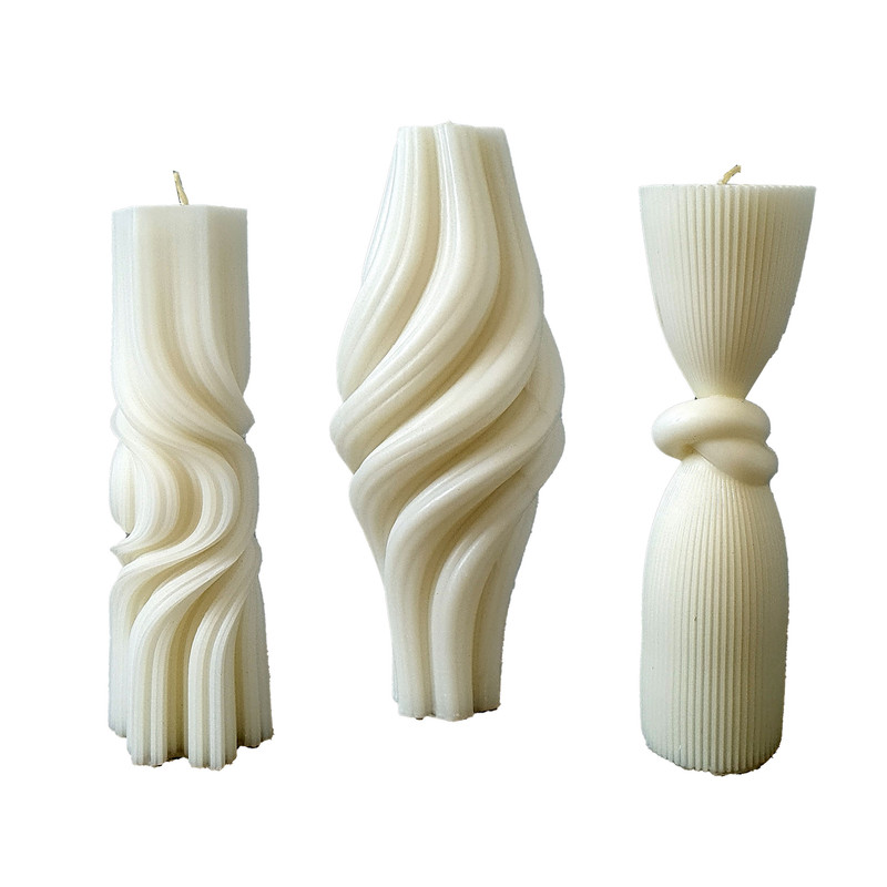 شمع دست ساز مدل B3G مجموعه 3 عددی