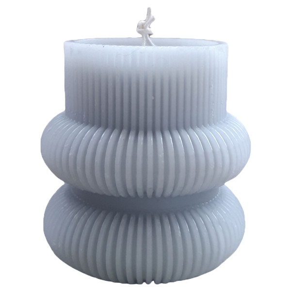 شمع دست ساز مدل خمره ی شیاردار