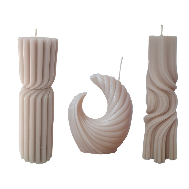 شمع دست ساز مدل DSH3  مجموعه 3 عددی