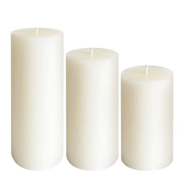 شمع دستساز مدل استوانه ای مجموعه 3 عددی