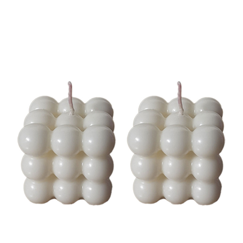 شمع دست ساز مدل  روبیک مجموعه 2 عددی