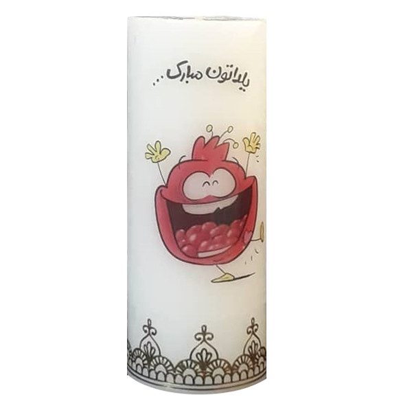 شمع طرح یلدا مدل انارخندان کد ۰۱