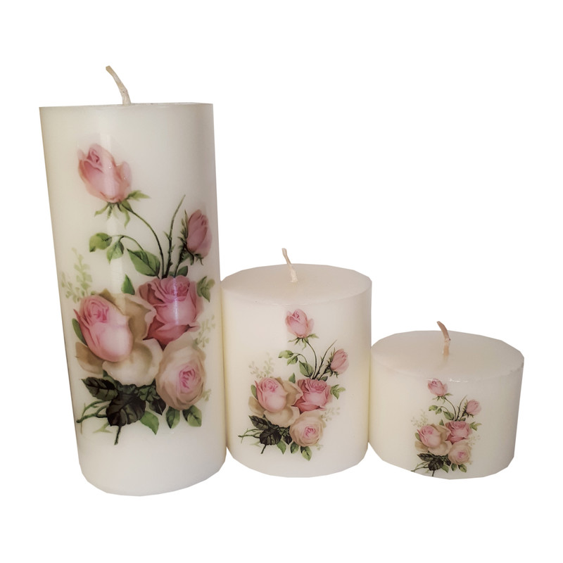 شمع دست ساز مدل box-64 بسته 3 عددی