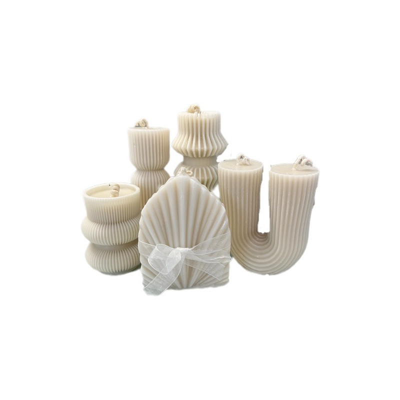 شمع دست ساز مدل روبان بسته 5 عددی