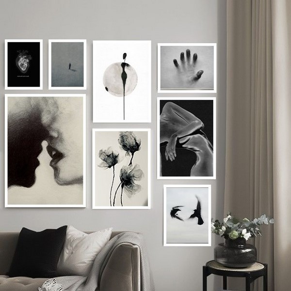 تابلو بکلیت طرح دکوری هنری و مدرن  کلاسیک مدل W-bu3801 مجموعه 8 عددی