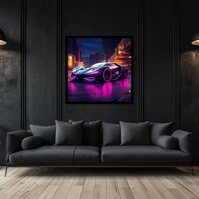 تابلو بکلیت طرح ماشین مدرن و خودرو مدل B-bu2745