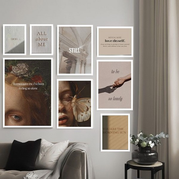 تابلو بکلیت طرح دکوری هنری و مدرن کلاسیک مدل W-bu3799 مجموعه 8 عددی