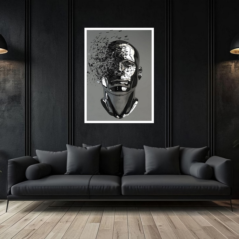 تابلو بکلیت طرح تخیلی و دکوری چهره هنری و مدرن مدل W-bu5361