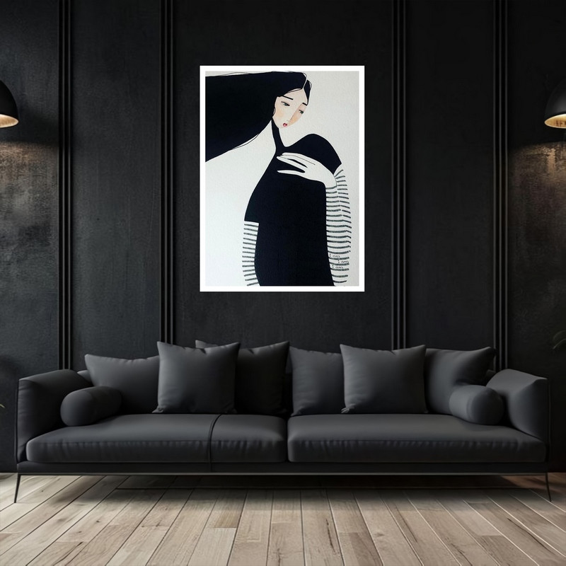 تابلو بکلیت طرح نقاشی مینیمال دکوری هنری و مدرن مدل W-bu5380