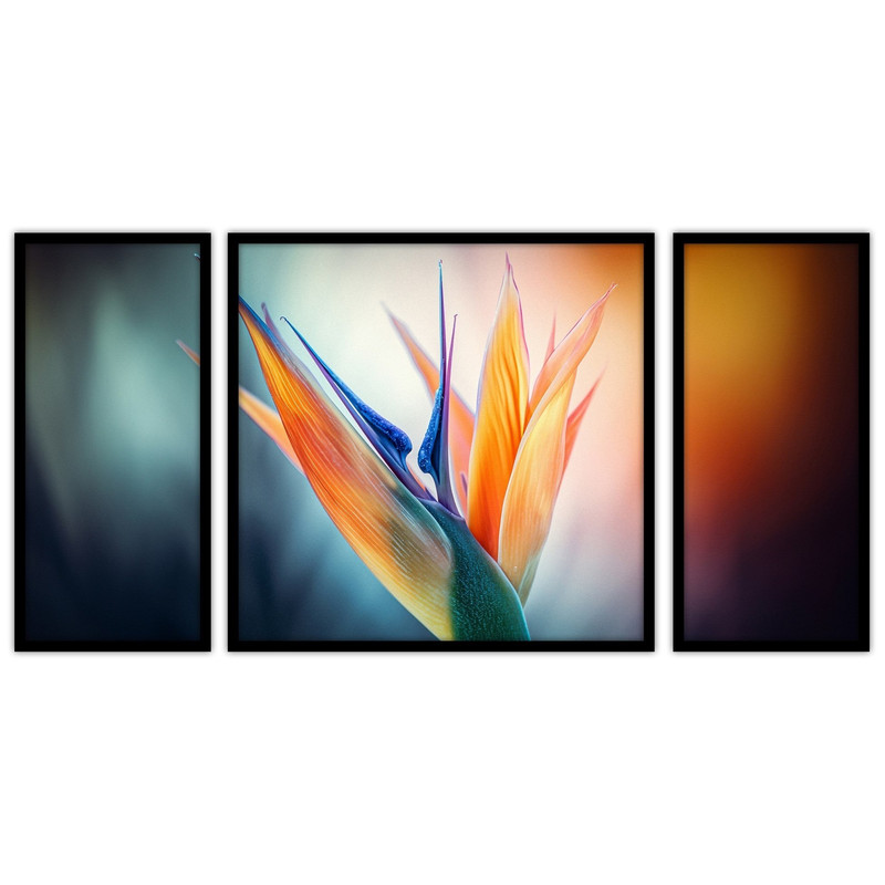 تابلو بکلیت طرح دکوری گل  مدل B-bu3170 مجموعه 3 عددی