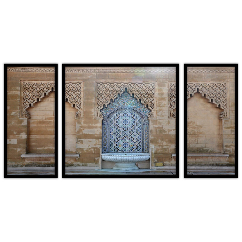 تابلو بکلیت طرح معماری ایرانی  بنا و ساختمان مدل B-bu3384 مجموعه 3 عددی