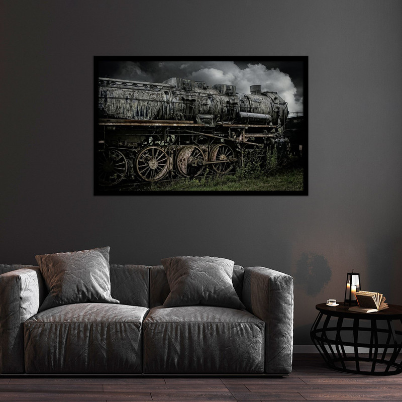 تابلو بکلیت طرح لوکوموتیو و قطار قدیمی مدل B-bu2498