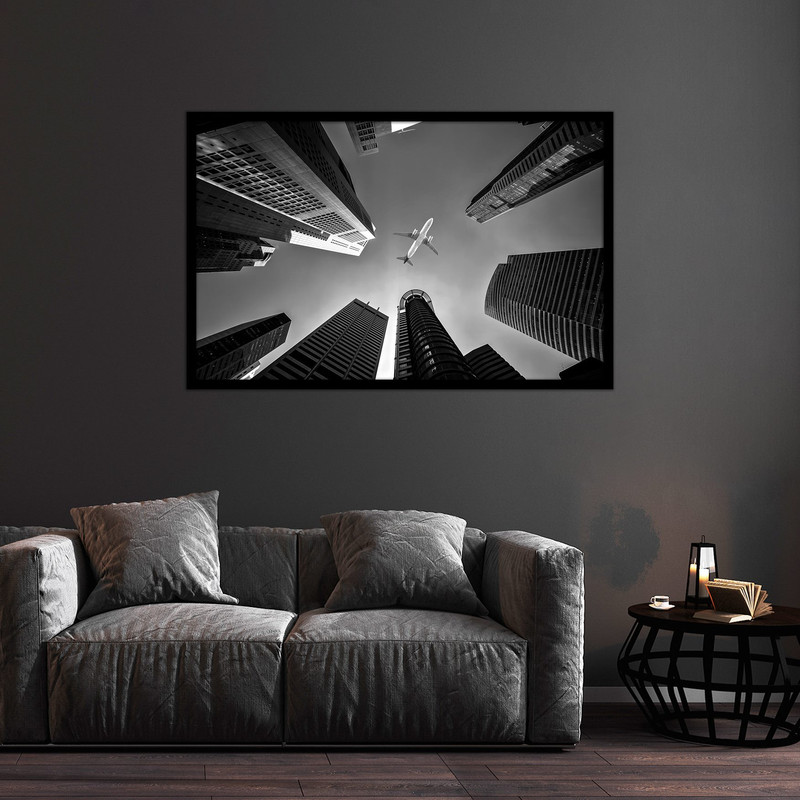 تابلو بکلیت طرح هواپیما ساختمان و منظره شهری مدل  B-bu2538