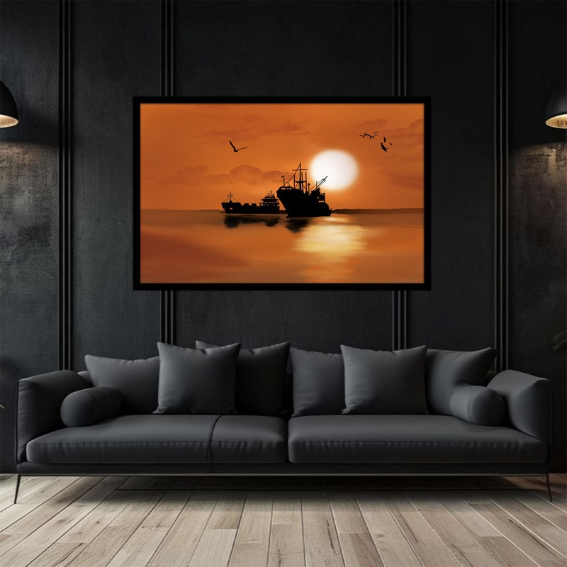 تابلو بکلیت طرح صنعت کشتی و حمل و نقل دریایی  مدل B-bu5049