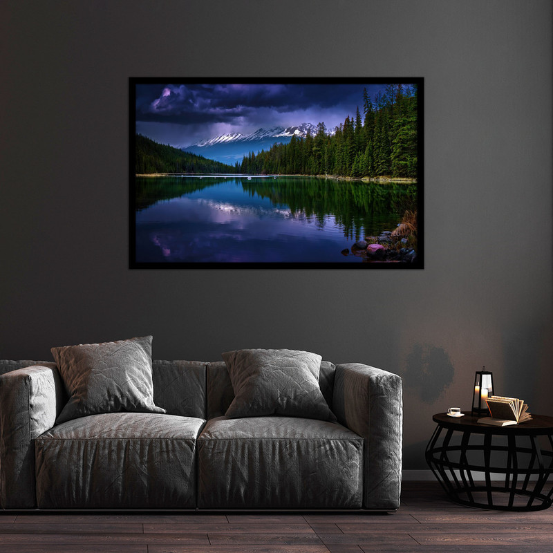 تابلو بکلیت طرح هنری منظره طبیعت و کوه مدل B-bu1218