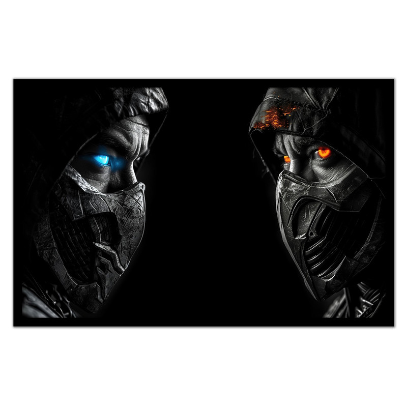 تابلو نوری بکلیت طرح مورتال کمبت مدل B-bu2074