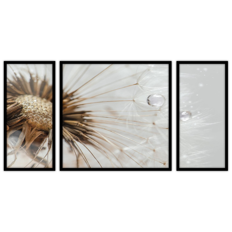 تابلو بکلیت طرح دکوراتیو و مدرن گل مدل B-bu3515 مجموعه 3 عددی