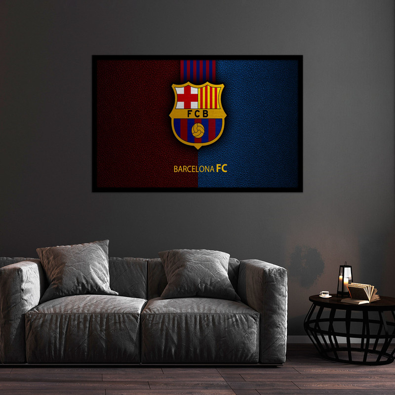 تابلو بکلیت طرح ورزشی فوتبالی لوگو باشگاه بارسلونا مدل  B-bu2227