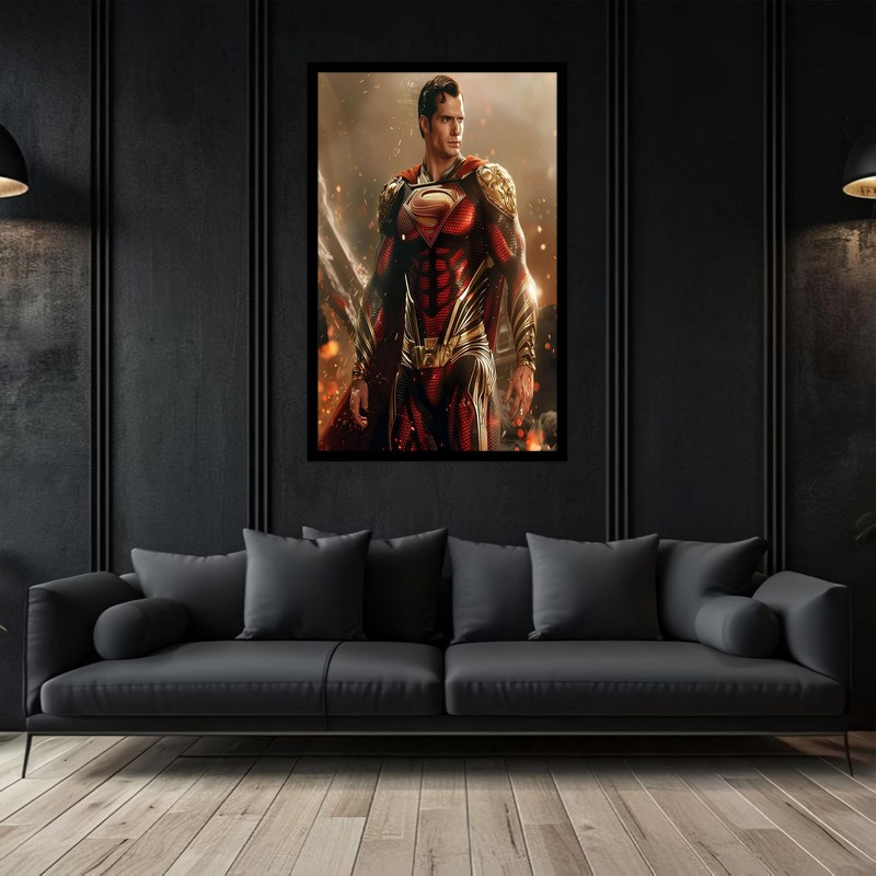 تابلو بکلیت طرح نقاشی و هنر دیجیتال شخصیت سینمایی سوپرمن مدل B-bu2805