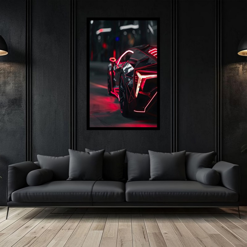 تابلو بکلیت طرح نقاشی و هنر دیجیتال ماشین لوکس و مدرن لامبور گینی مدل B-bu2831