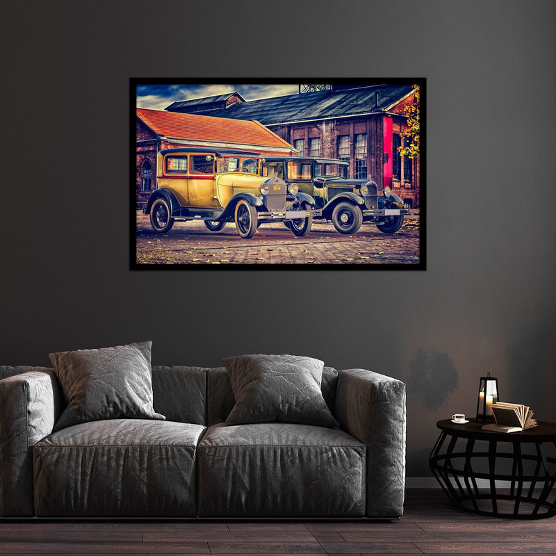 تابلو بکلیت طرح نوستالژی ماشین قدیمی مدل B-bu2567