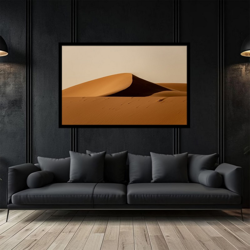 تابلو بکلیت طرح هنری و کلاسیک طبیعت صحرا و کویر  تپه شنی مدل B-bu5166
