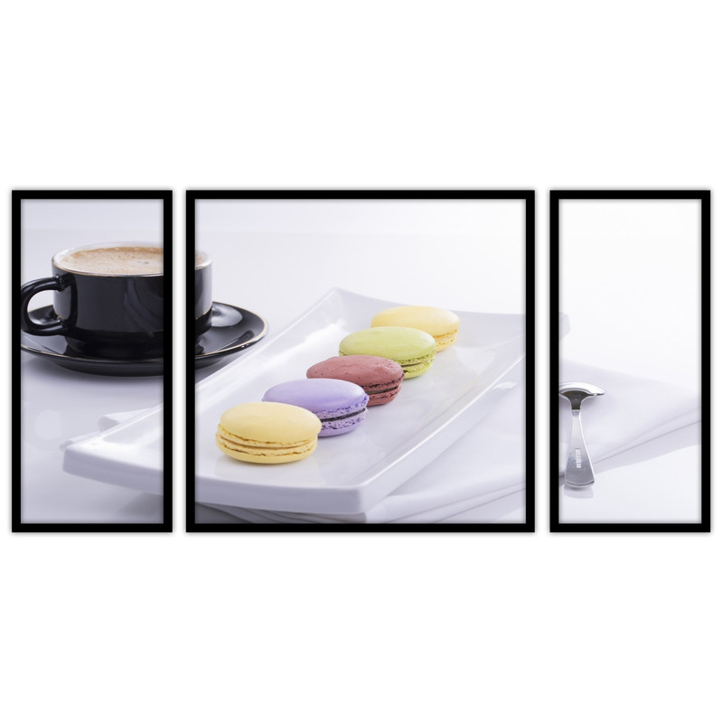 تابلو بکلیت طرح کیک و شیرینی مدل B-bu3097 مجموعه 3 عددی