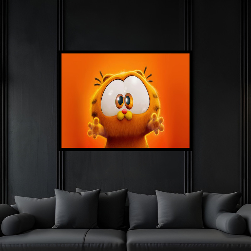 تابلو بکلیت طرح شخصیت کارتونی انیمیشن کاردفیلد مدل B-bu6613 فریم مشکی