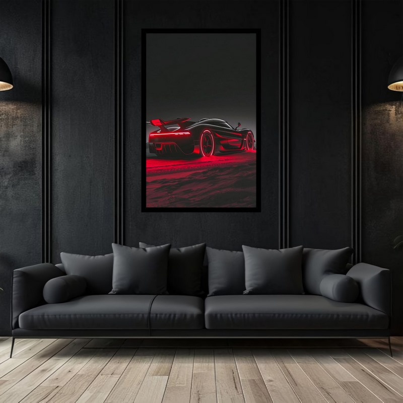 تابلو بکلیت طرح نقاشی و هنر دیجیتال ماشین مدرن و لوکس مدل B-bu2852