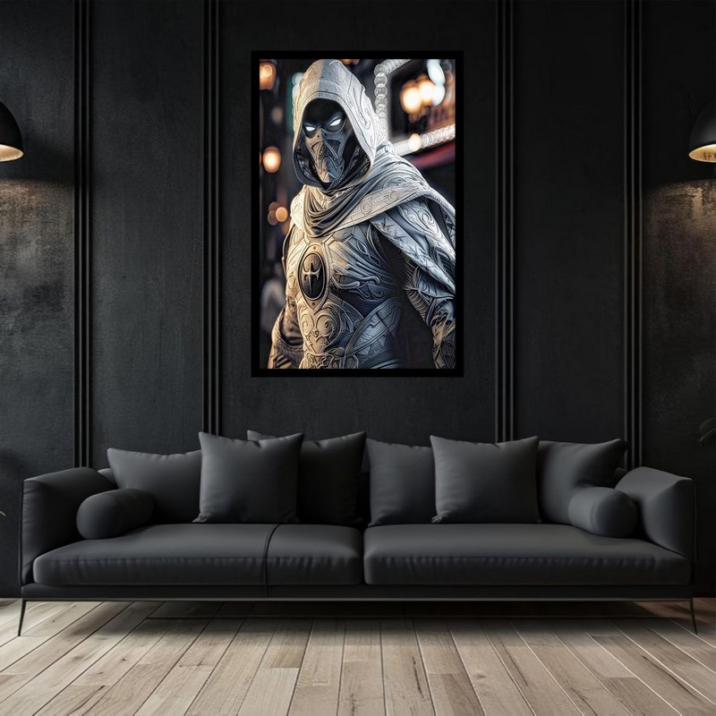 تابلو بکلیت طرح نقاشی و هنری دیجیتال شخصیت سینمایی مون نایت مدل B-bu2891