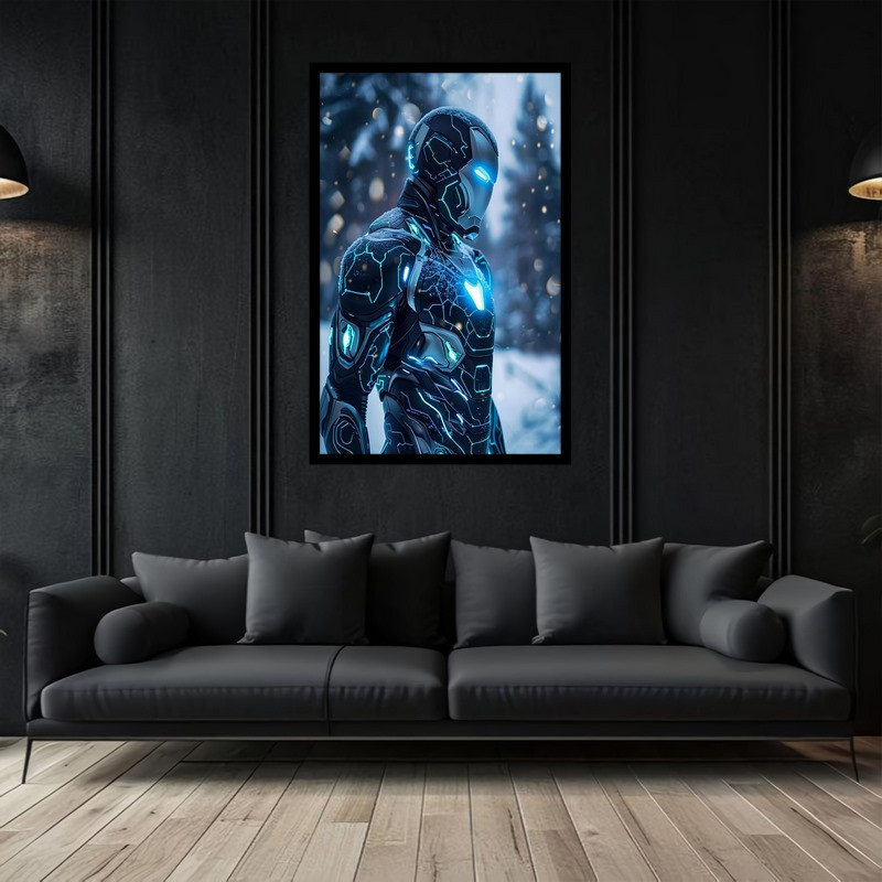 تابلو بکلیت طرح هنر دیجیتال  مرداهنی  مرد اهنین مدل B-bu2897