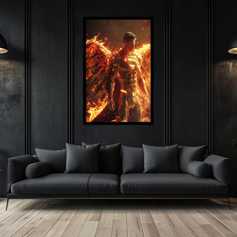 تابلو بکلیت طرح هنر دیجیتال شخصیت سینمایی سوپرمن مدل B-bu2921