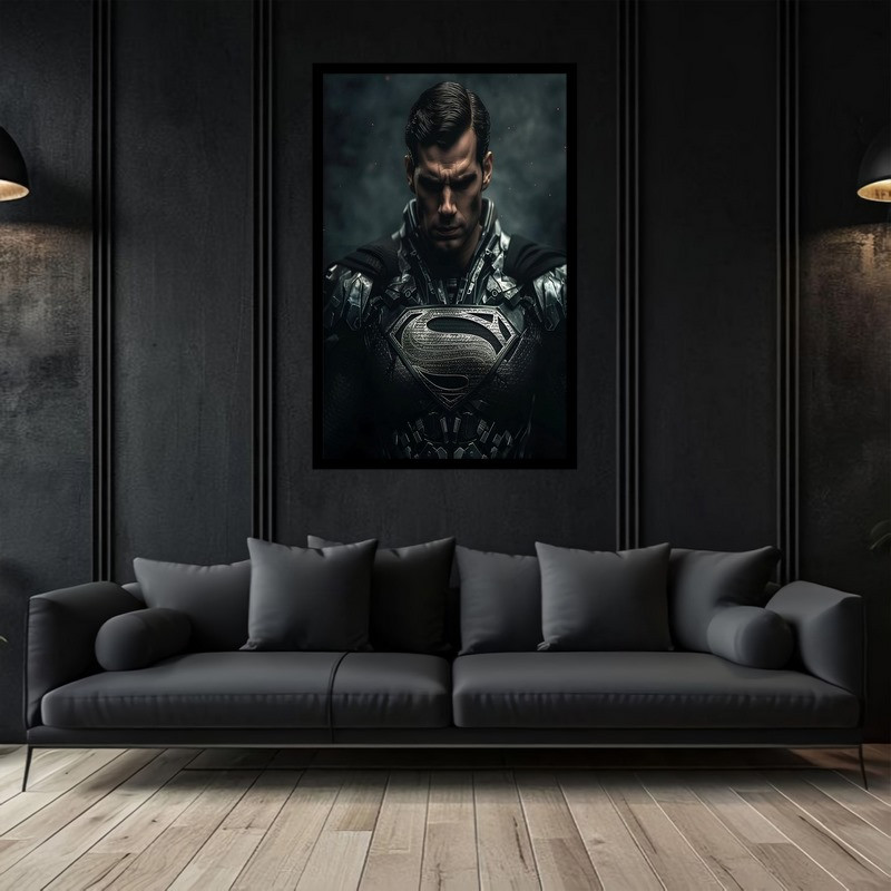 تابلو بکلیت طرح نقاشی و هنر دیجیتال قهرمان و شخصیت سینمایی سوپرمن مدل B-bu2744