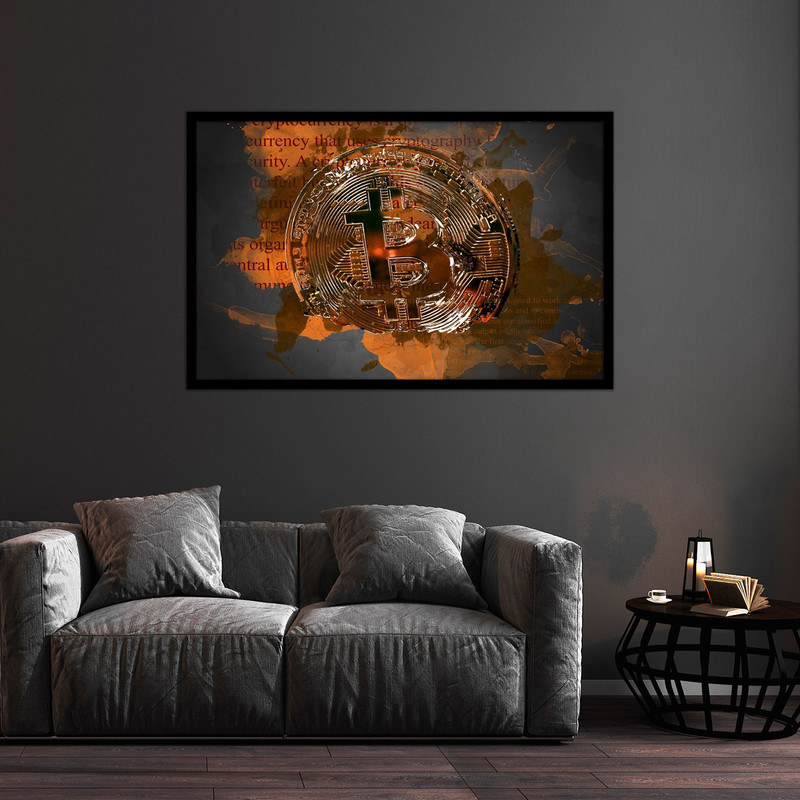 تابلو بکلیت طرح بیت کوین و ارز دیجیتال مدل B-bu2008