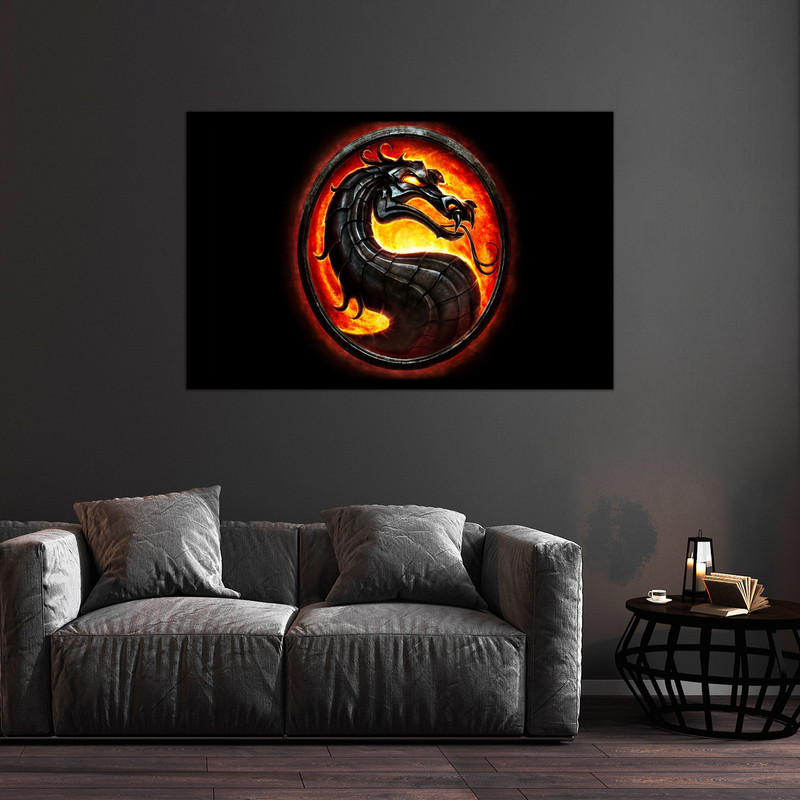 تابلو بکلیت طرح لوگوی مورتال کمبت مدل B-bu2051