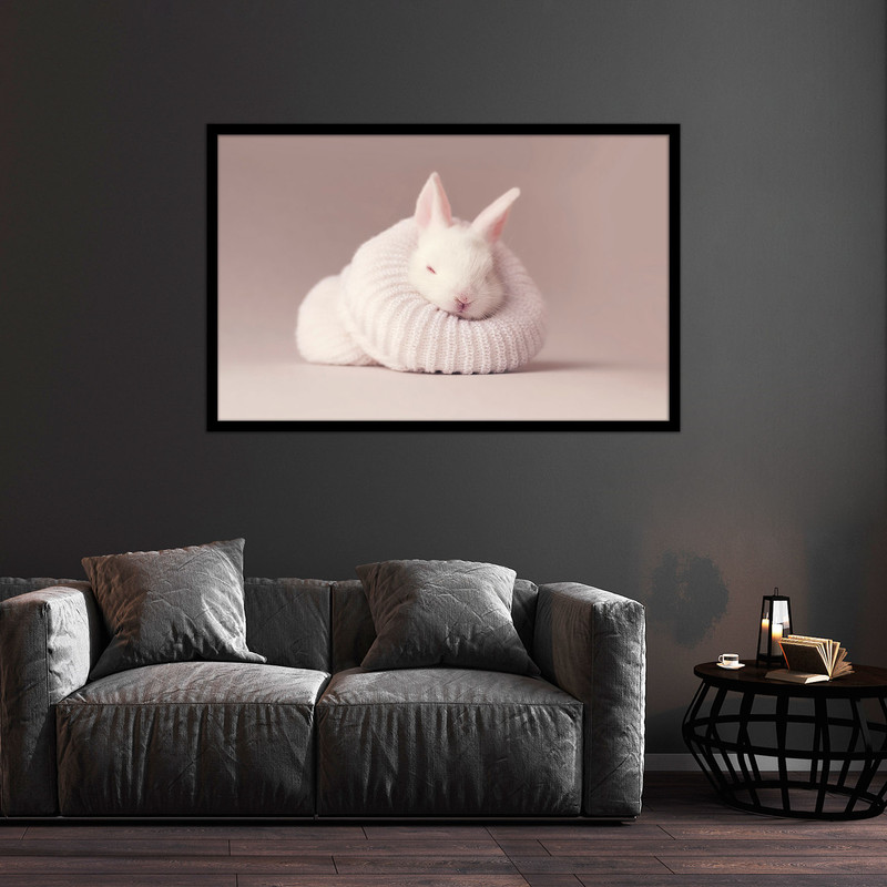 تابلو بکلیت طرح عکس فانتزی خرگوش  مدل B-bu1692