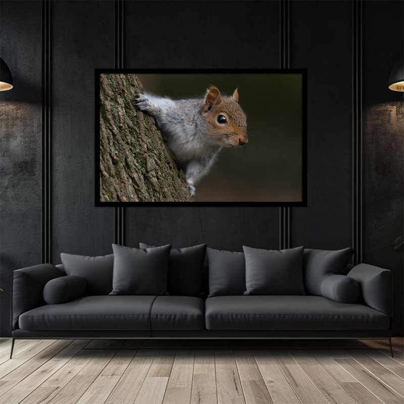 تابلو بکلیت طرح تصویر دکوری طبیعت و حیوانات سنجاب مدل B-bu5096