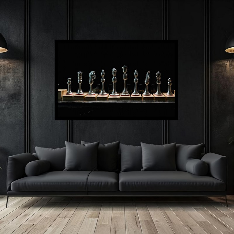 تابلو بکلیت طرح بازی فکری شطرنج مدل B-bu5296