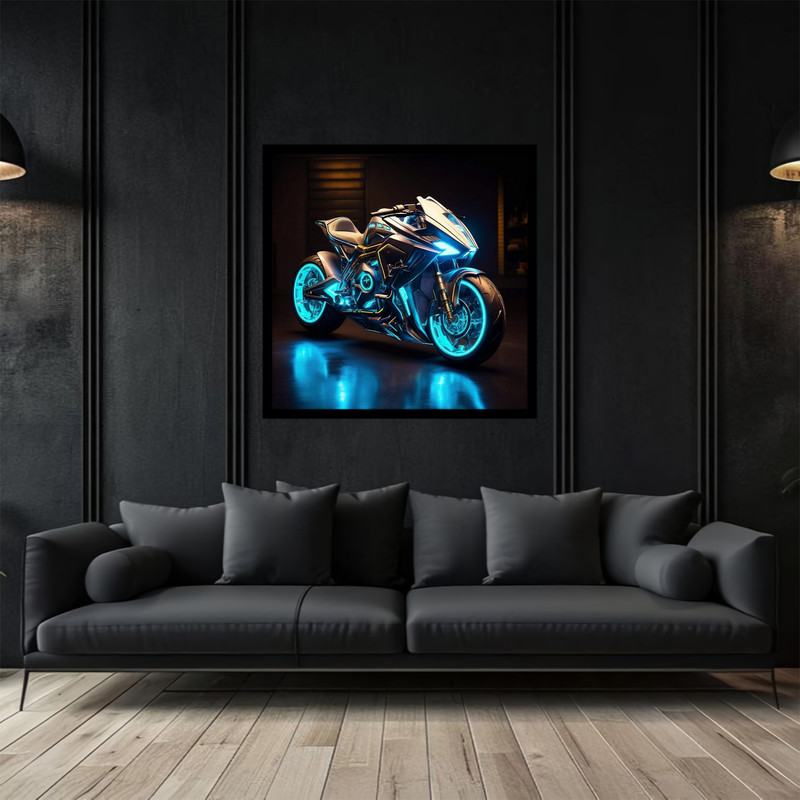 تابلو بکلیت طرح دیجیتال  مدرن موتورسیکلت مدل B-bu2747