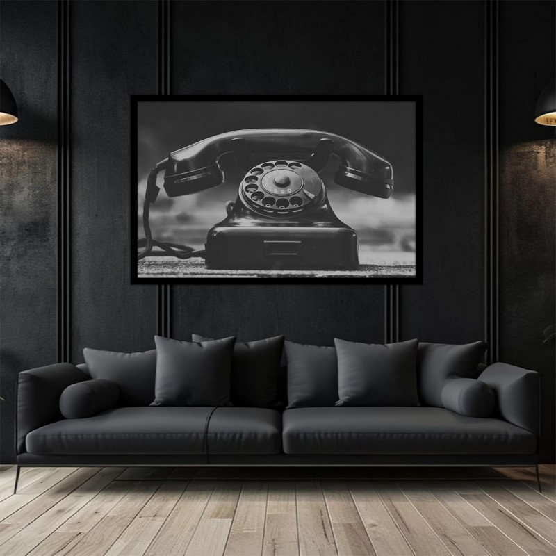 تابلو بکلیت طرح کلاسیک و نوستالژیک تلفن مدل B-bu5214