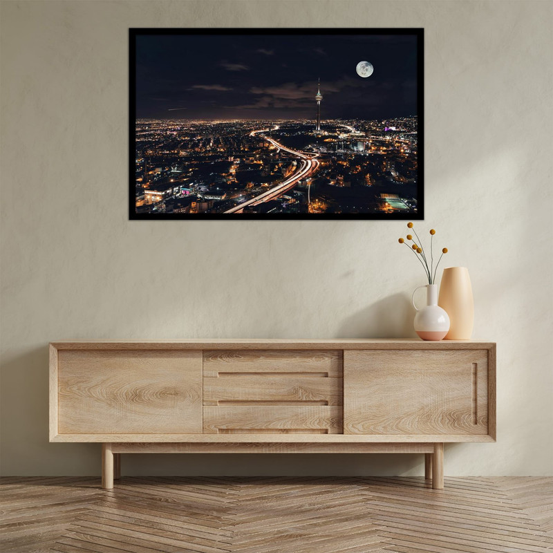 تابلو بکلیت طرح منظره شهری شهر تهران برج میلاد مدل B-bu2719