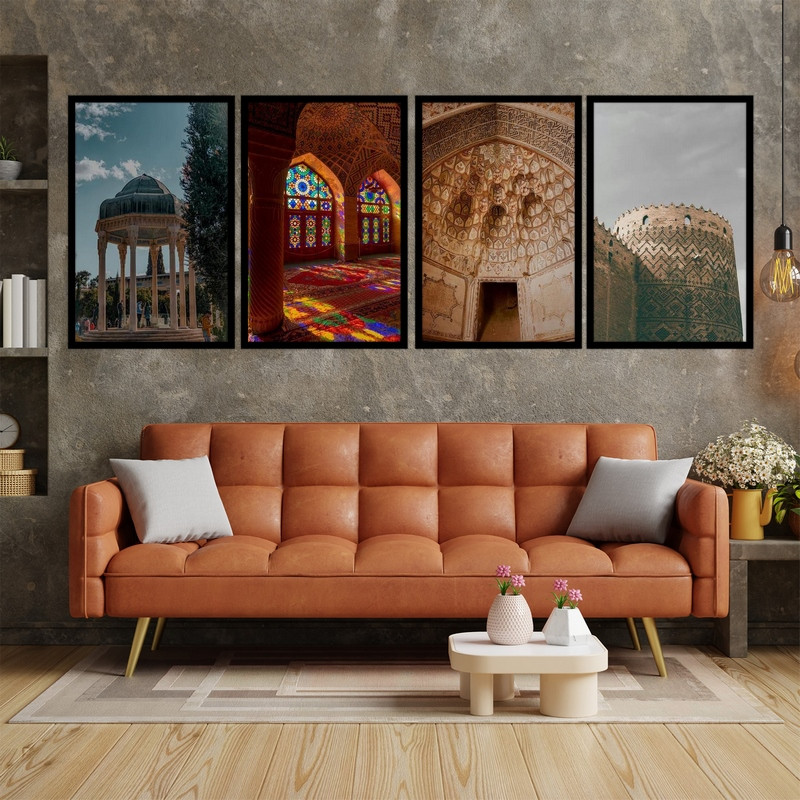 تابلو بکلیت طرح هنری مدل B-bu3709 مجموعه 4 عددی